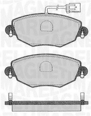 MAGNETI MARELLI 363916060550 -  Комплект тормозных колодок, дисковый тормоз
